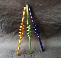 Colour multi - spiral pipette glass bongs accessories   , Glass Smoking Pipes Colourful mini multi-colors Hand Pipes Best Spoon glas