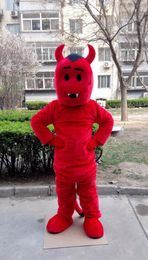 Halloween red devil Mascot Costume Top Quality Cartoon monster Anime theme character Christmas Carnival Party Costumes