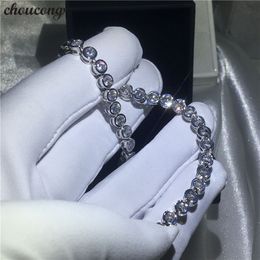 choucong Handmade Female White Gold Filled bracelets 5A Zircon cz Silver Colors bracelet for women Fashion Jewerly