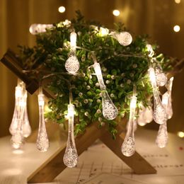 Waterproof Water Drop Strings Lights LED Fairy Garden Lights Battery Powered Christmas Decoration LED String Light