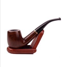 Black Sandalwood Pipe Acrylic Bend Handle and Circle Pipe