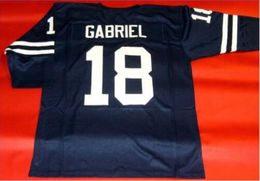 Custom Men Youth women Vintage #18 ROMAN GABRIEL CUSTOM 3/4 SLEEVE Football Jersey size s-5XL or custom any name or number jersey