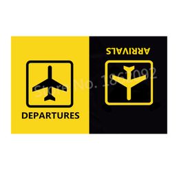 Hot Funny Arrival Departure Welcome Mat Entrance Novelty Doormats Floor Geek Airport Sign Non Slip Rubber Indoor Mats Rug Carpet