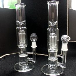 12 Inch Height Glass Bongs Hookahs Triple Honeycomb Oil Rigs Birdcage Perc Dab Rig Big Straight Tube Water Pipes With 18mm Bowl