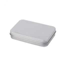 Rectangular Hinged Containers With Lid Metal Mini Empty Tin Box Wear Resistant Storage Organizer Hot Sale LX5991