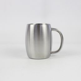 420ml Stainless Steel beer Mug Coffee Cup Double Wall portable Water Mug with handle Traveling Outdoor Camping Sports cups For Bar lin4558