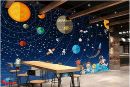 Large Custom 3D Starry Sky Wallpaper Children's room starlight universe Mural background wall Painting Papel De Parede