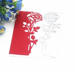 Rose Flower Metal Cutting Dies Stencils Ribbon DIY Scrapbooking Die Cuts Greeting Card Decor Embossing Folder Cut