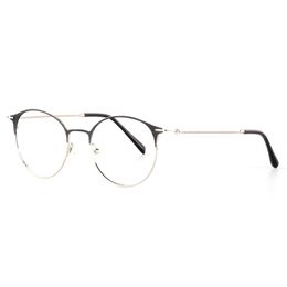 Wholesale- Round Clear Lens Optical Eyeglasses Metal Myopic Spectacle Prescription Eyewear 2019 Fashion