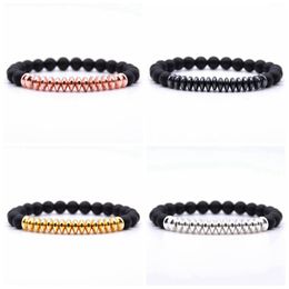 Stone Bracelet Black Men 8mm Beads Bracelet Set Men and Women Healing Energy Bracelet Handmade Jewelry