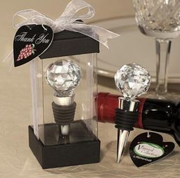 Crystal Ball wine Bottle Stopper wedding favor guest gift for men 150PCS/LOT Free shipping