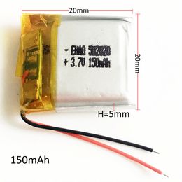 502020 3.7v 150mAh LiPo Li-polymer Rechargeable Battery with Protect borad For mini speaker Mp3 bluetooth Recorder headphone headset