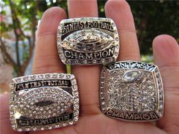 3PCS 2015 2016 2017 Fantasy American Football Championship Ring Set Men Fan Souvenir Gift Wholesale 2018 2019 Drop Shipping