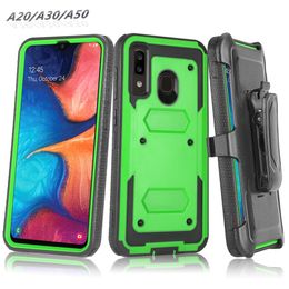 Phone Cases For SAM A73 A72 A71 A53 A52 A51 A42 A33 A32 A23 A22 A13 A20S 4G 5G Defender Heavy Duty Holster Belt Clip Rotatable Kickstand Built in Screen Protector