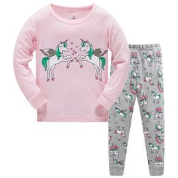 Hosen Pyjamas Nachtwäsche Jungen Mädchen Sets Homewear Schulter Schnalle Top