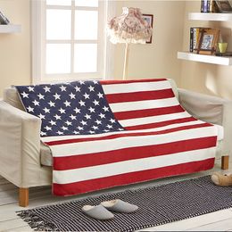Cozzy, coperta in pile Sherpa più spessa, morbida e calda, per divano letto (bandiera americana USA), dimensioni per bambini o adulti, 70 x 100, 130 x 160 cm.