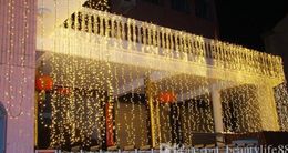6M * 5MLED curtain lights decorative 960 led lights flashing string light outdoor decorative lights Starry store room AC110V-220V