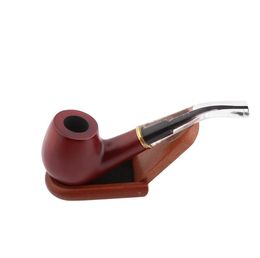 White-tailed Redwood Removable Portable Pipe Metal Ring Solid Wood Old Red Sandalwood 8015 Pipe