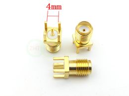 100 Pcs Gold SMA female jack Panel Mount PCB Solder RF CONNECTOR