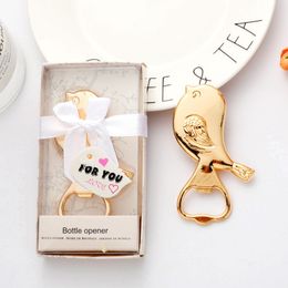 Love Bird Bottle Openers with Gift Boxes Alloy Beer Openers Wedding Gift Favours Party Supplies