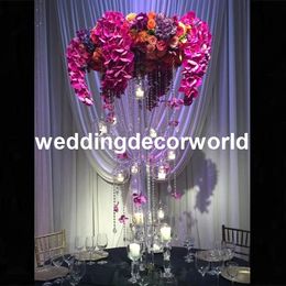 New style Flower Pot Wedding Decorations acrylic Crystal Tall acrylic Vase For Flower Arrangements