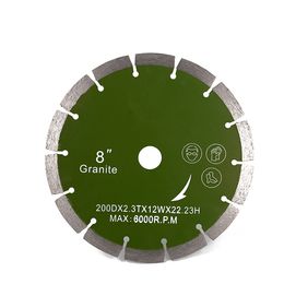 Hot Press Sintered Segmented Diamond Tiles Cutter 8 Inch 200mm Granite Stone Blades Ceramic Cutting Disc 10PCS