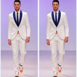 Brand New Ivory Wedding Tuxedos Popular Groom Wear Groomsmen Tuxedos Man Blazers Jacket Excellent 2 Piece Suits(Jacket+Pants+Tie) Customised