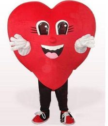 2020 factory sale new Love Red Heart Mascot Costume Halloween Wedding Party red heart cartoon Costume Fancy Dress Adult Children Size