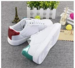 Free shpping Ace embroidery bee women small white shoes Fall fashion flat casual shoes sneakers For men women zapatos walking shoes