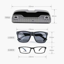 Car Styling Sticker Car Glasses Box Storage Holder Sunglasses Case For Porsche macan Cayenne Panamera Auto Accessories238a