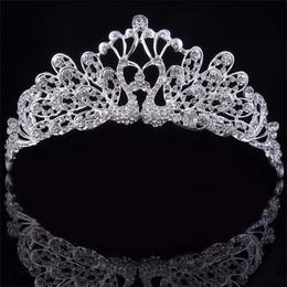 vintage imitated emerald shiny crystal tiaras crowns hair Jewellery headpiece wedding bridal hair accessories in stock