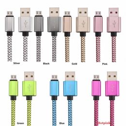 Quick Charging cables Braided Nylon fabric type c micro usb data cable for samsung htc android phone