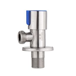 Stainless Steel Brushed Hot & Cold Water Triangle Valve G12 Thread Angle Valves w Rotatable Switch for Toilet Sink Water Heater - E