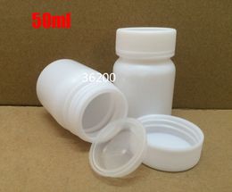 100pcs 30ml White Colour HDPE Plastic Empty Bottle, Powder Pill Tablet Vitamin Container, Sample Packing Storage With Screw Cap and Inner Lid