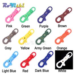 120pcs/lot 1/4'' Swivel Snap Colorful Plastic Hook For Weave Paracord Lanyard Buckles Backpack Webbing