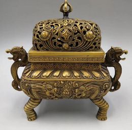 Wholesale antique old brass brass crafts brass incense burner living room decoration Jewellery ornaments