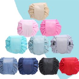 New 16 large capacity lazy drawstring cosmetic bag portable travel folding bag common household items storage bag T3I5530-1