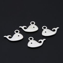 200pcs Silver Colour Lovely Dolphin Whale Animal Charms Nautical Beach Pendant Jewellery Making DIY Handmade Accessories A3380