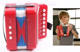 High Quality Mini 7-Key 2 Bass Mini Accordion Educational Musical Instrument Toy for Amateur Beginner Kids Accordion Rhythm Birthday Gift