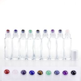 10ml Roll On Glass Bottle With Silver Cap Roller Ball Fragrances Essential Oil Bottles Beauty Makeup Tool F2064