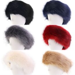 -DHL libre de piel falsa cinta elástica cabeza más caliente de lujo suave de la orejera caliente al aire libre de interior Accesorios para el cabello para mujeres O48FZ