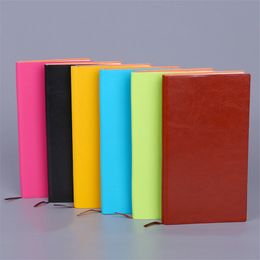 A5/A6 PU Leather Colorful Writing Notebook Diary Notepad Travel Journal Office Students Stationery Vintage Notebook 100 Sheets 200 Pages