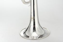 New Arrival MARGEWATE Bb Trumpet Brass Playing Musicla Instrument B Flat Silver Plated Bb Trumpet with Mouthpiece Case