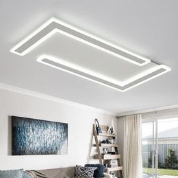 Wooights Modern LED Ceiling Lights Living room Bedroom Abajur Luminarias lustre de plafond 110V 220V Rectangle Ceiling Lamp MYY