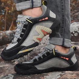 Hochwertige Herren-Wanderschuhe aus Rindsleder, wasserdichte Trekkingschuhe, atmungsaktive Kletterschuhe, Sport-Anti-Rutsch-Jagdschuhe