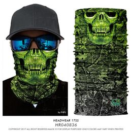 3D Seamless Skull Scarf Balaclava Face Mask Headband Neck Warmer Bandana Shield Sport Motorcycle Camping Headwear Bandana for Men Bicycle