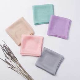 65*65 CMSolid Colour Women Square Scarf 100% natural Silk Wraps Elegant Floral Spring Summer Head Neck Hair Tie Band Neckerchief C19011001