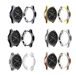 46mm Plating TPU Scratch Resist Frame Protective Case Cover Shell For Samsung Gear S3 Classic S4 Galaxy Watch