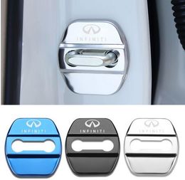 4pcs Car Styling Auto Door Lock Cover Car Sticker Case For Infiniti FX35 Q50 Q30 ESQ QX50 QX60 QX70 EX JX35 G35 G37 EX3