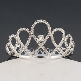 Fashionable trend baby rhinestone hair clasp wholesale custom factory directly sale top selling tiara crown baby crown